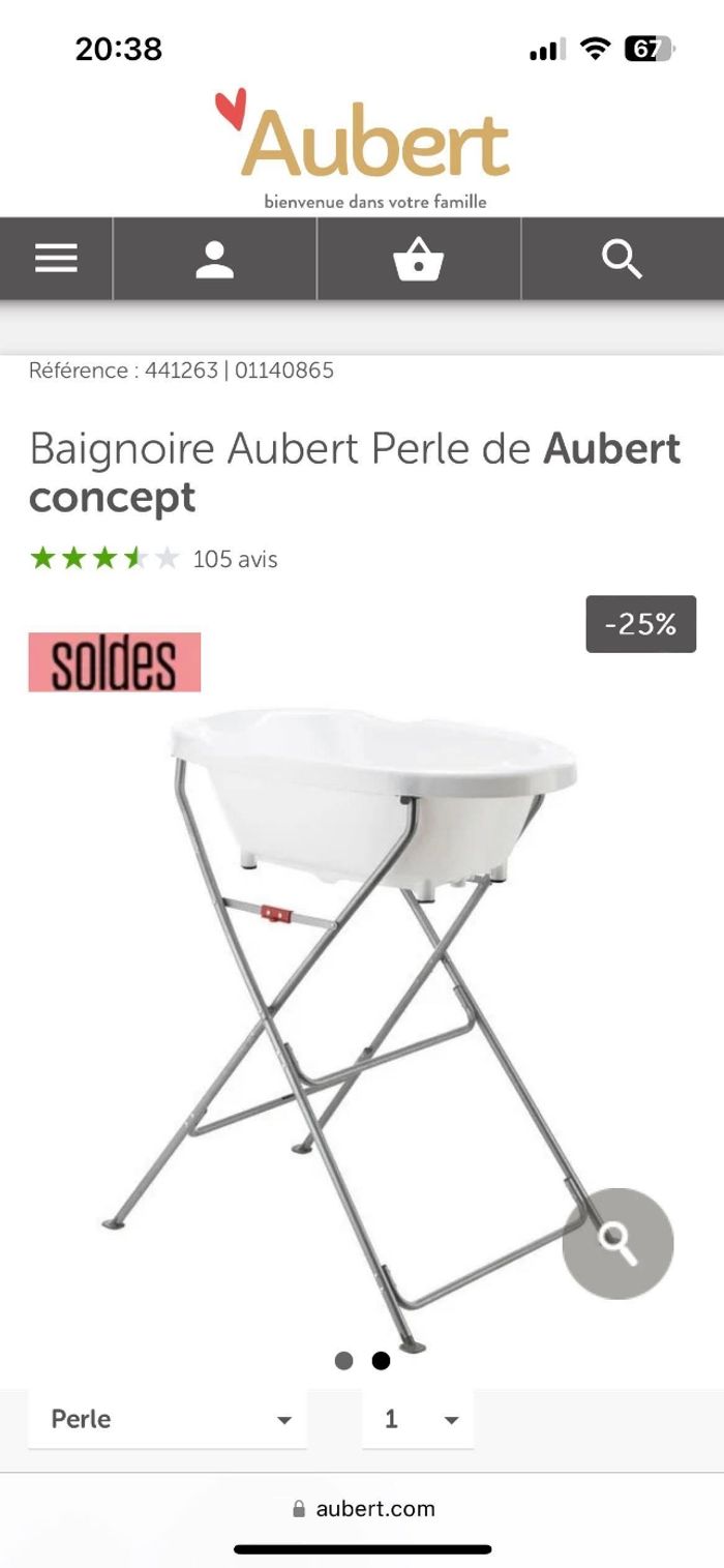Baignoire perlé Aubert