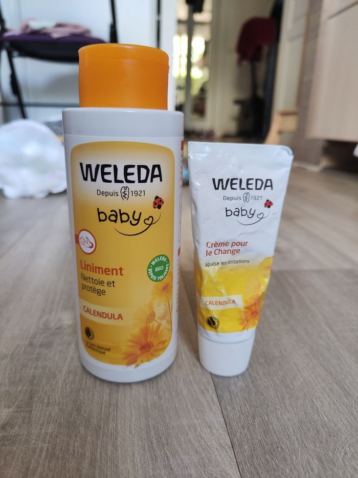 Liniment et crème pour le change Weleda