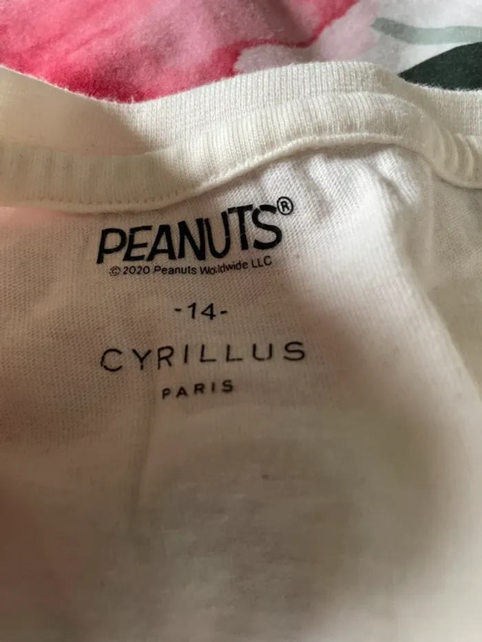 T-Shirt Snoopy beige rouge Cyrillus - photo numéro 3