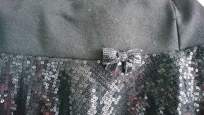 petite jupe courte noir avec sequins brillants 8 ans lora daly - photo numéro 2