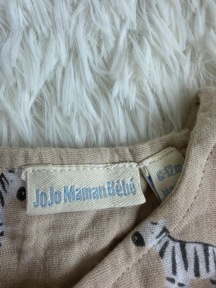 Combinaison beige zèbre Jojo Maman bébé taille 6-12 mois - photo numéro 3