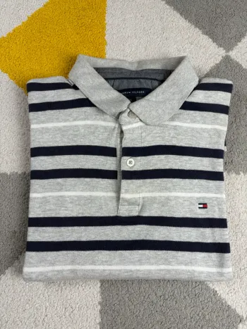 Polo Tommy Hilfiger | Gris et bleu marine | Taille L