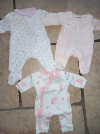 Lot 3 pyjamas bébé fille prématuré