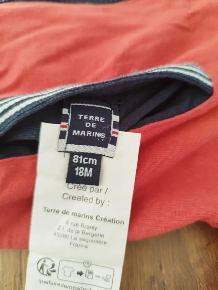 Veste zippée réversible "Terre de Marins" - Taille  18 mois (81 cm) - photo numéro 7