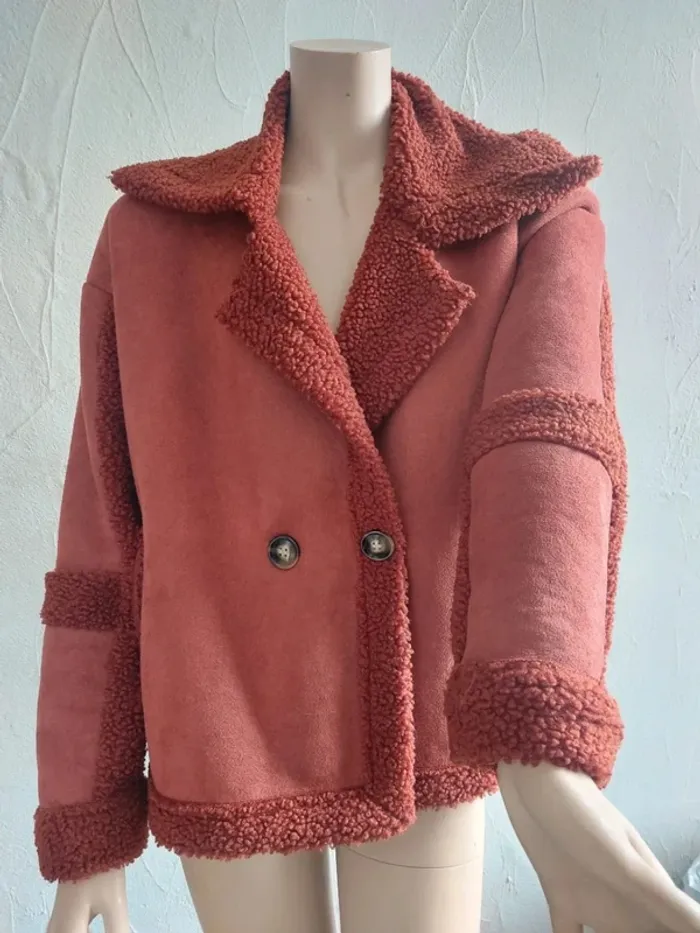 Manteau bouclée orange - photo numéro 7