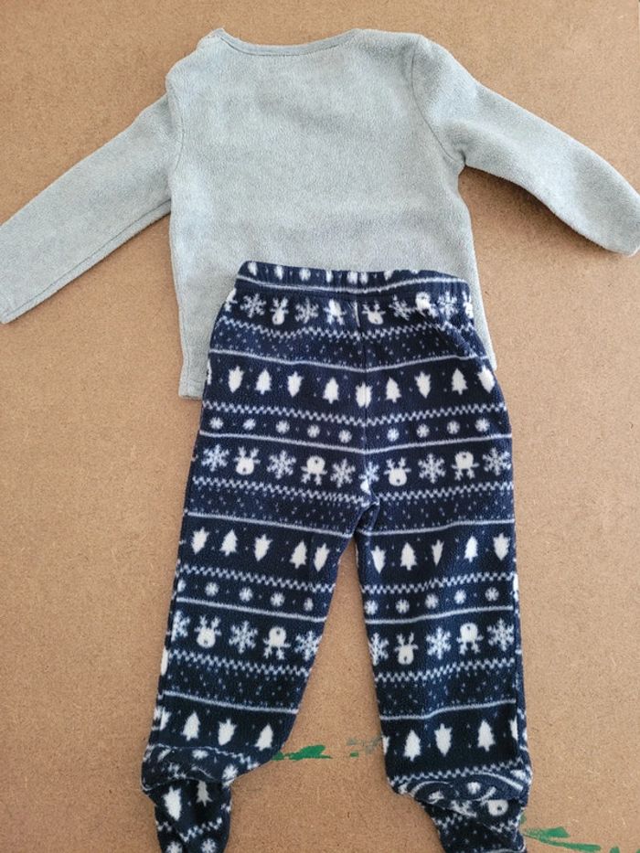 Pyjamas 2pieces gris bleu taille 12mois in extenso - photo numéro 2