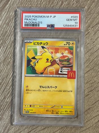 Pikachu macdo 020/m-p PSA 10