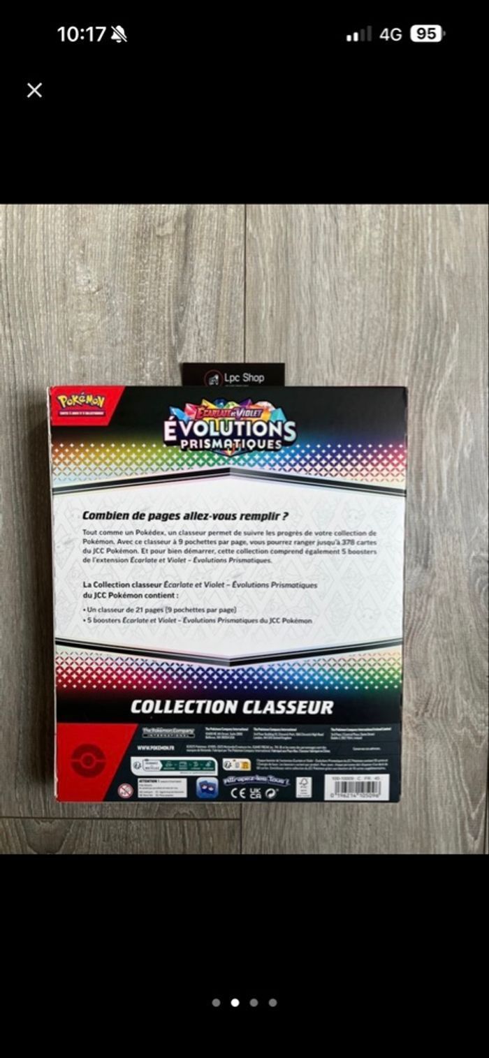 COFFRET POKÉMON CLASSEUR - EVOLUTIONS PRISMATIQUES EV 8.5 - FR - NEUF - photo numéro 3