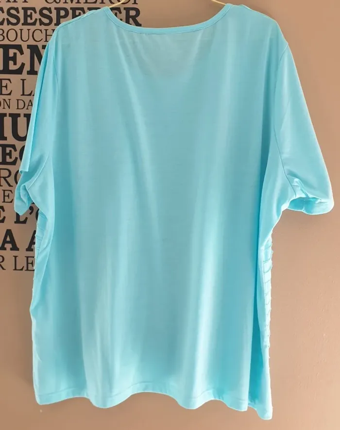 Tee-shirt turquoise xxl - photo numéro 2