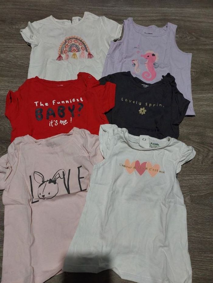 Lot tee shirts bébé fille