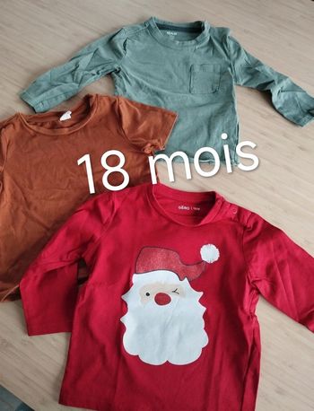 Lot de 3 maillots 18 mois