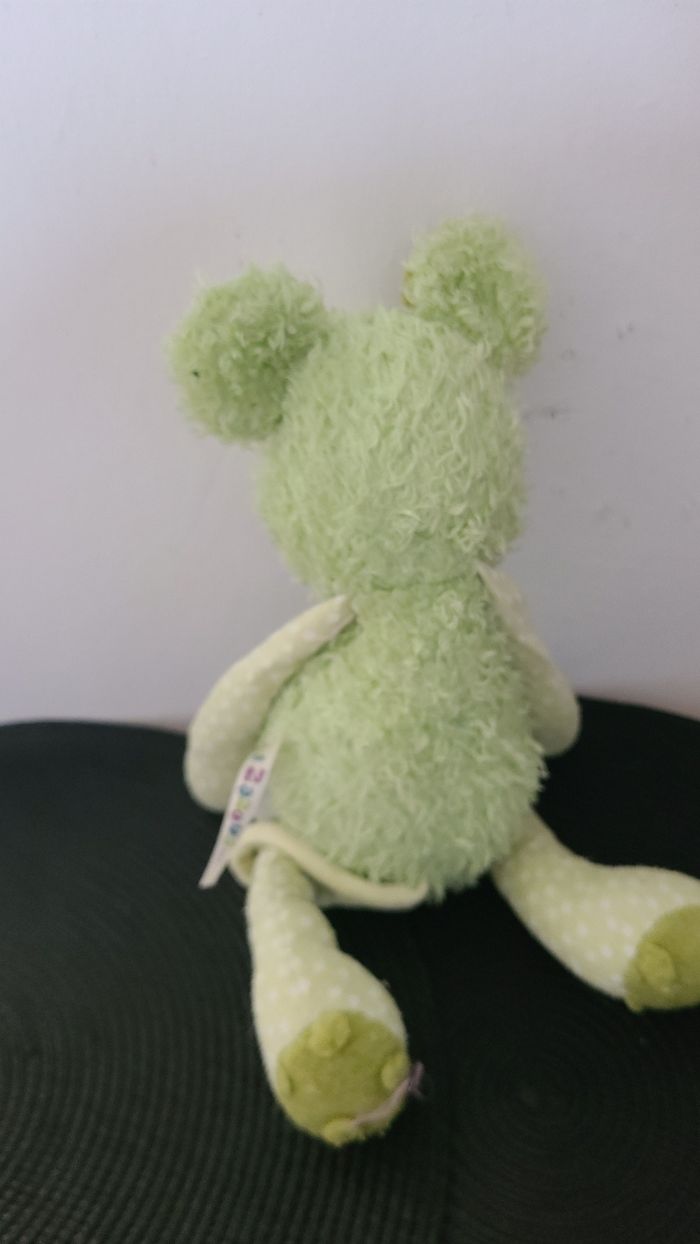Doudou souris Zouzou MOULIN ROTY Les Zazous vert 37 cm - photo numéro 5