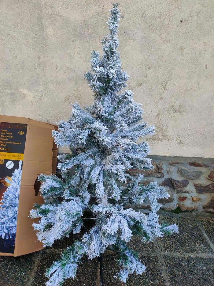 Sapin de Noël floquer - photo numéro 2