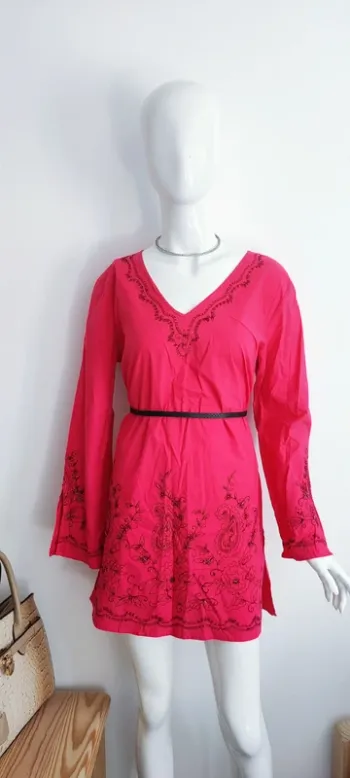 Robe/tunique été, couleur rose fushia