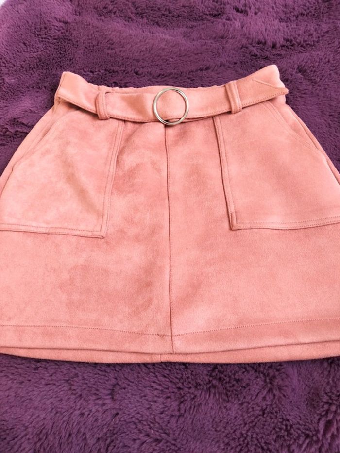 Jupe suédine rose - photo numéro 4