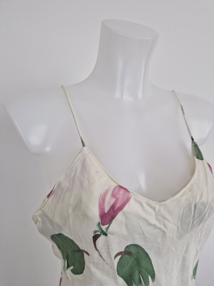 Nuisette blanc cassé motif fleurie - photo numéro 2