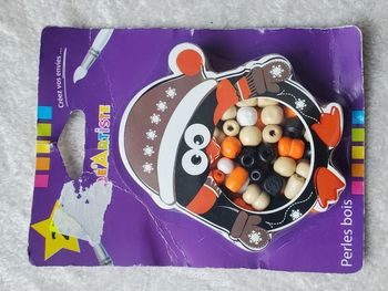 Lot de perles en bois pour loisirs creatifs