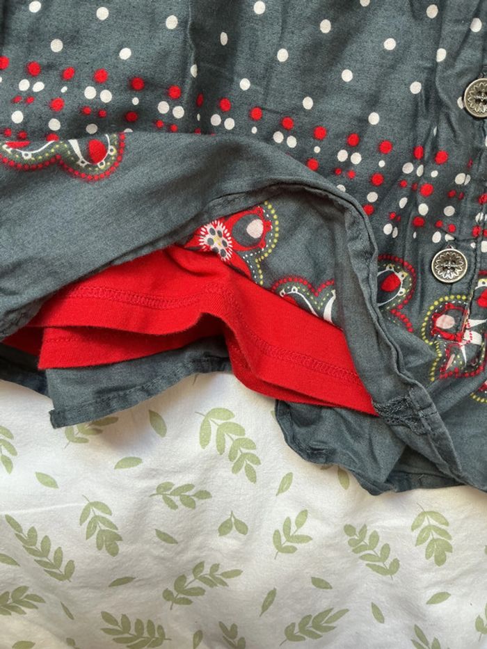 blouse manches longues gris à motifs 3 ans marèse - photo numéro 8