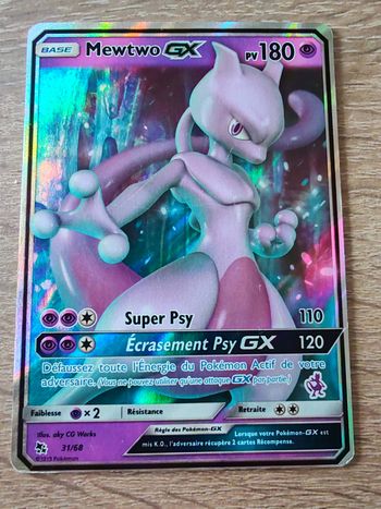 Carte Pokemon - Mewtwo gx - 31/68 - Destinées occultes
