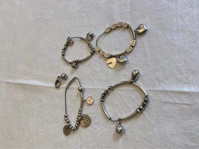 Bracelet en argent quatre rangs élastiques Réminiscence - photo numéro 16