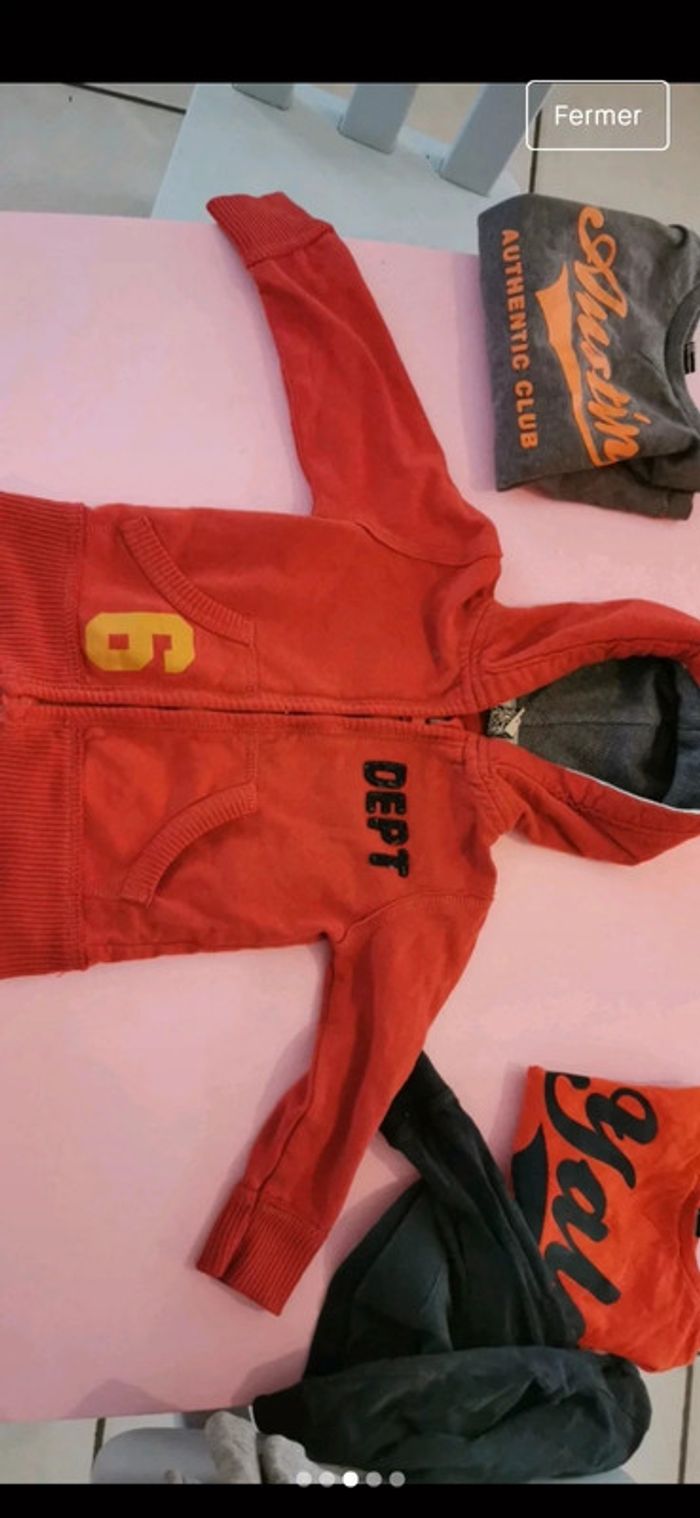 Lot tape à l'œil 2 ans sweat pull haut - photo numéro 3