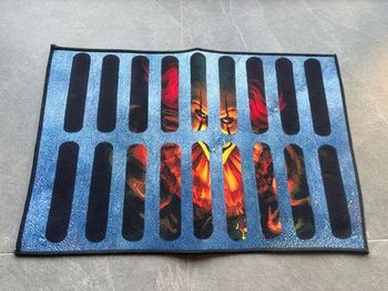 Tapis Halloween Clown illusion 3D - Antidérapant - 40x60 cm - Décoration intérieure/extérieur