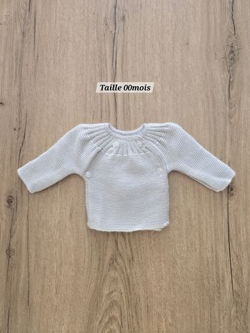 Gilet gris - Taille 00mois - P'tit Bisou
