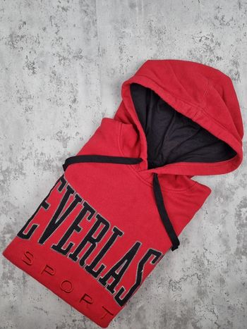 Pull à capuche Everlast rouge – Taille XXL Homme (mesures en photos)