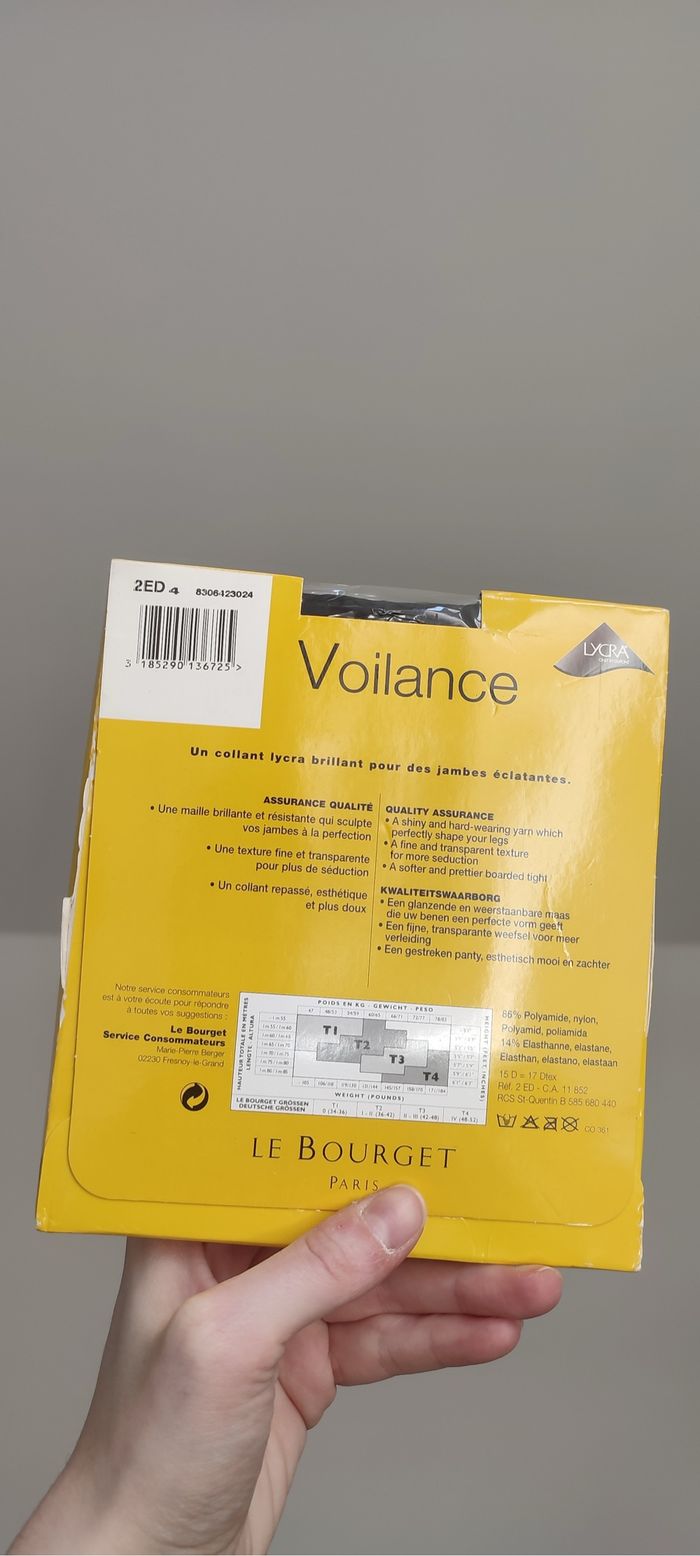 Collant noir 15D, brillant et transparent, Le Bourget - Taille 4 - photo numéro 2