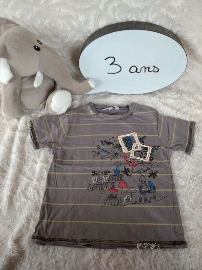 Tee shirt chemise manches courtes Garçon 3 ans Kid Kanai 100% coton