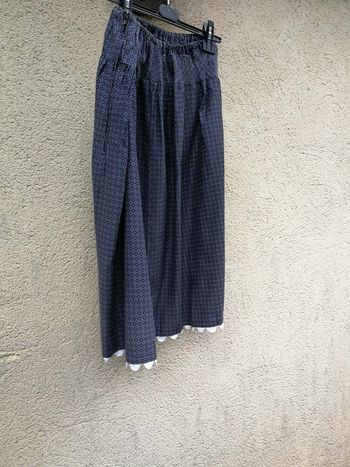 Jupe de coton imprimé géométrique