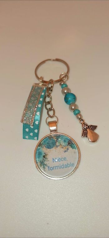 Porte clé message bijoux de sac nièce "nièce formidable"