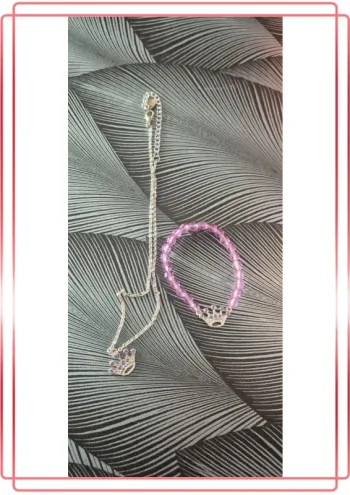 Collier et bracelet couronne 👑