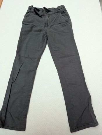 Pantalon gris en toile 8 ans