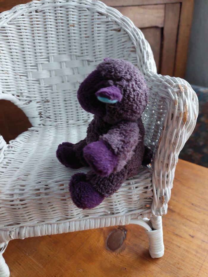 P1 - Petite peluche doudou mouton violet Obaibi - photo numéro 3
