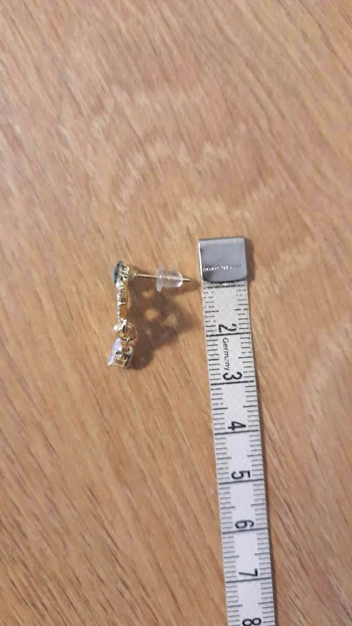 Bijoux Noël |🎄 Boucles d’Oreilles neuves Sapin Cristal & Étoile - photo numéro 3