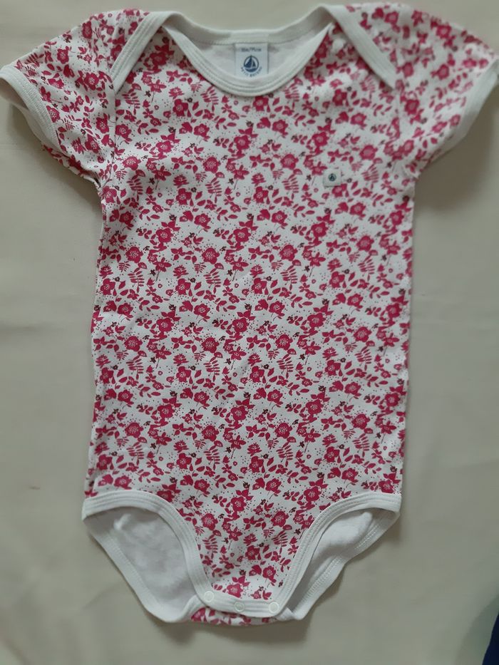 lot de 2 bodies manches courtes et bretelles fille - Petit Bateau - 2 ans - photo numéro 2
