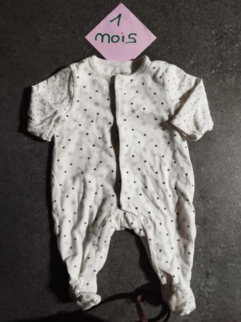 Pyjama coton étoiles 1 mois