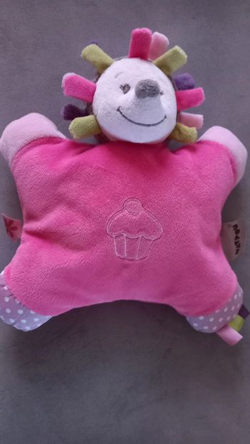 Doudou peluche semi plat Hérisson Nattou