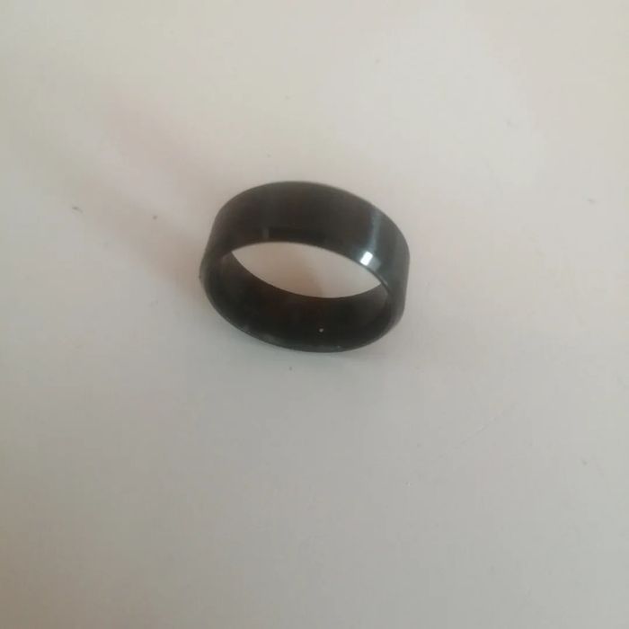 🌸Bague anneau noir acier inoxydable Taille 59 "Maty" 🌸 - photo numéro 4