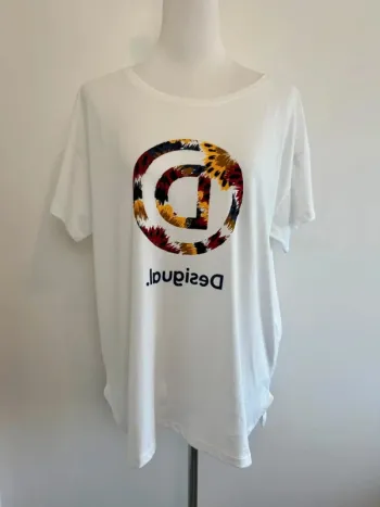 T-shirt Desigual femme blanc taille L neuf