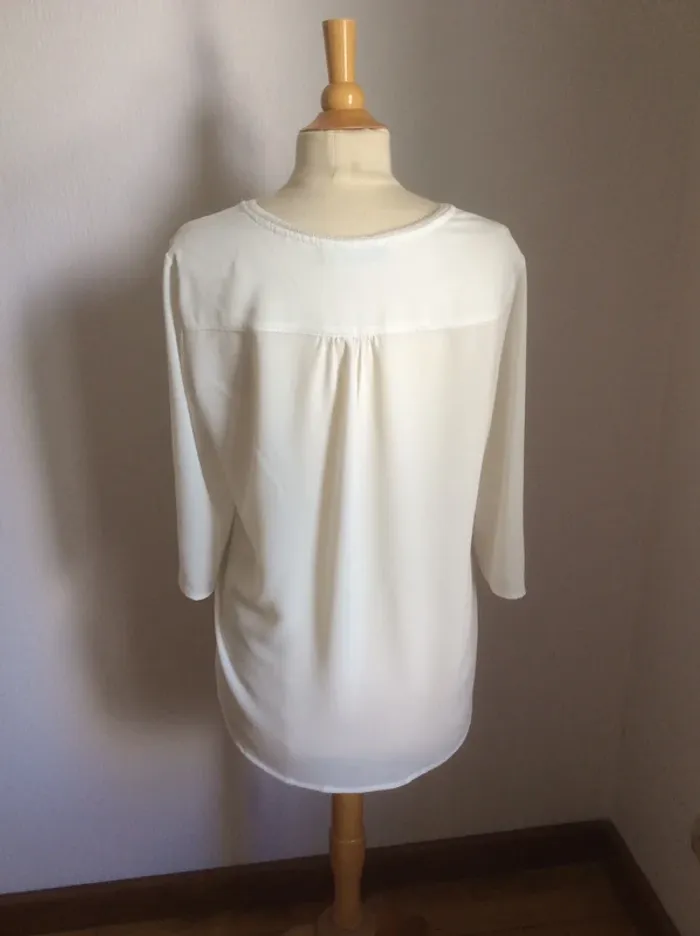 Blouse blanc cassé - photo numéro 2