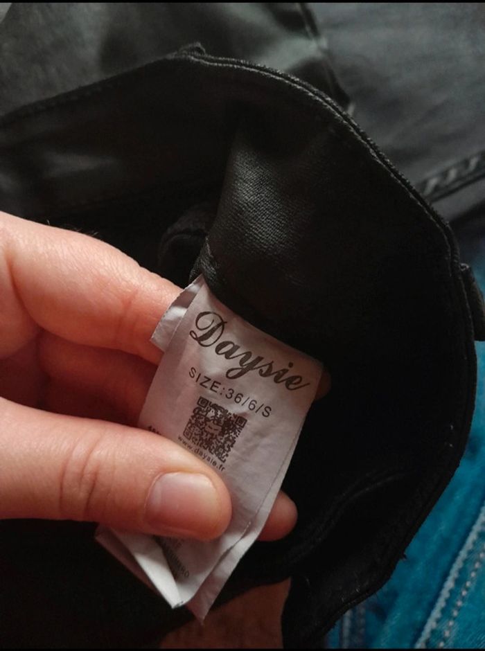 Jeans simili cuire noir 36 S daysie - photo numéro 7