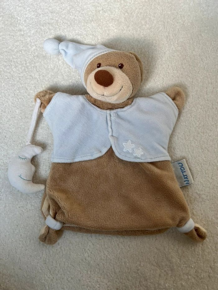 Doudou marionnette ours nattou