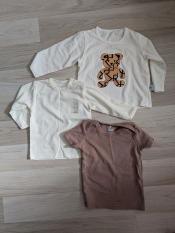 Lot de 3 t-shirts garçon 80 cm
