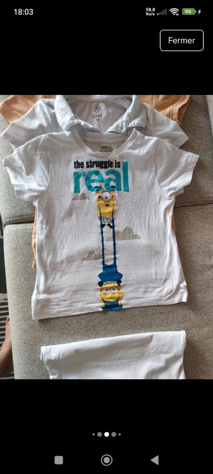 Lots de t-shirts enfant - photo numéro 4