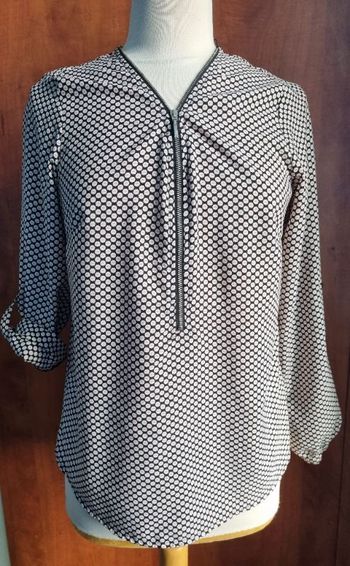 Blouse à motifs manches retroussable 36