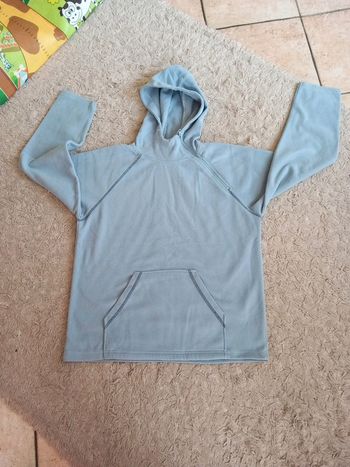 📦sweat capuche coton molletonné T38 bleu ciel