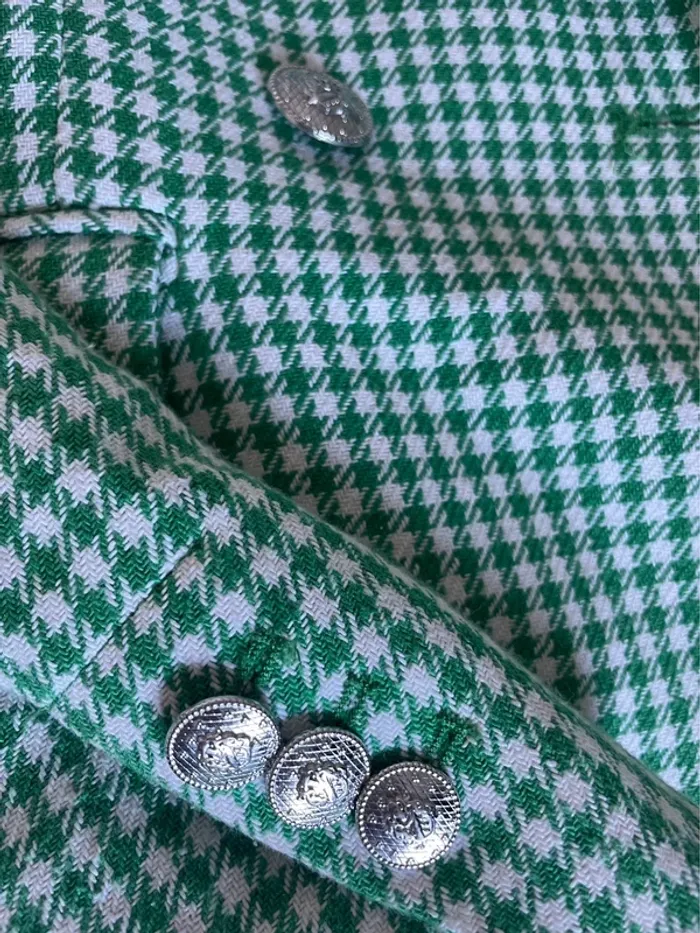 Zara veste blazer tailleur vichy à boutonnage croisé taille XS - photo numéro 17