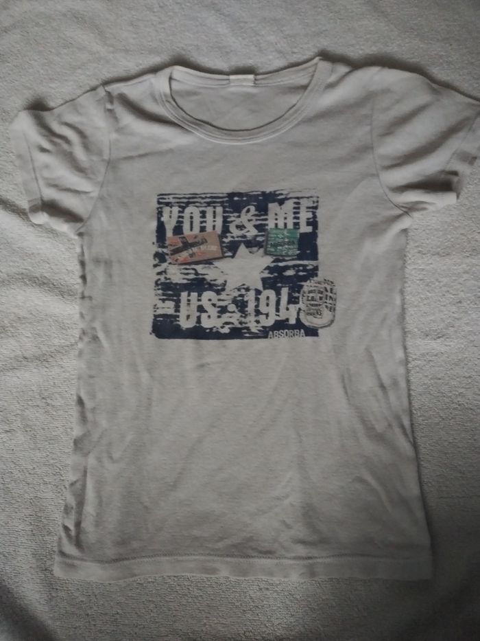 Sous t shirt garçon blanc  absorba 10 ans